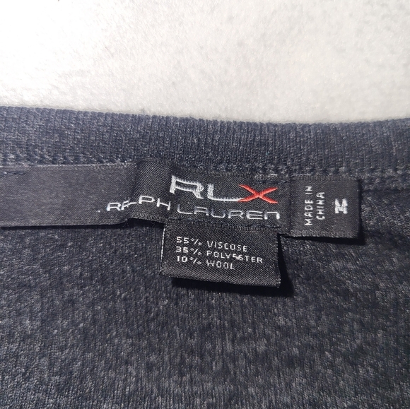 RLX Ralph Lauren Women's Henley Shirt Size Medium Wool Blend Y2K Stretchy Soft - Picture 6 of 8